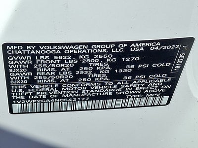 2022 Volkswagen Atlas 2.0T SE w/Technology