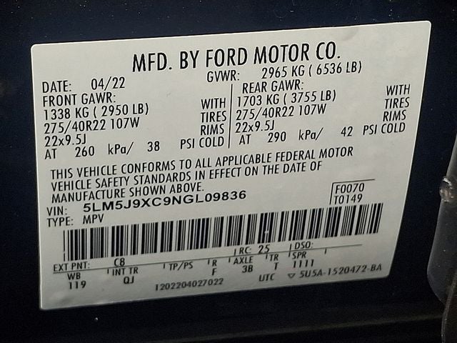 2022 Lincoln Aviator Black Label