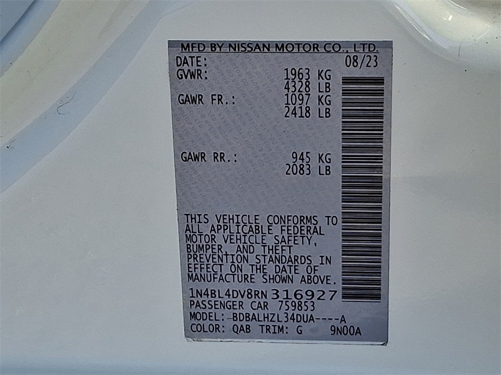 2024 Nissan Altima 2.5 SV