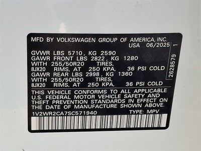 2025 Volkswagen Atlas 2.0T SE w/Technology