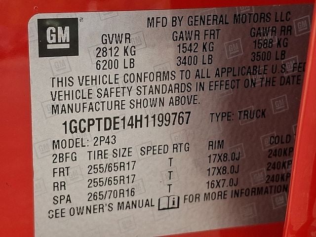 2017 Chevrolet Colorado Z71