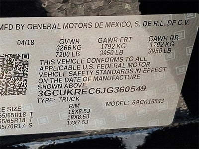 2018 Chevrolet Silverado 1500 LT LT2