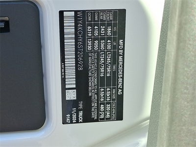 2025 Mercedes-Benz Sprinter 2500 Cargo 170 WB High Roof