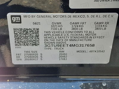 2021 GMC Sierra 1500 AT4
