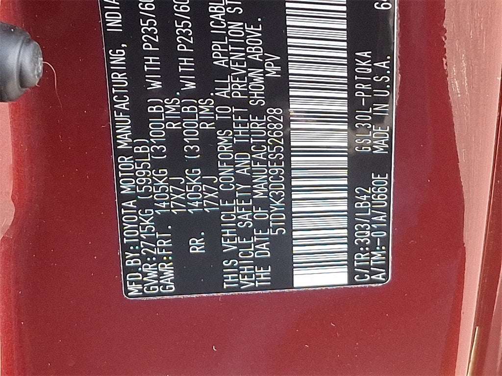 2014 Toyota Sienna XLE 8 Passenger