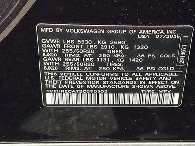 2025 Volkswagen Atlas 2.0T SE w/Technology