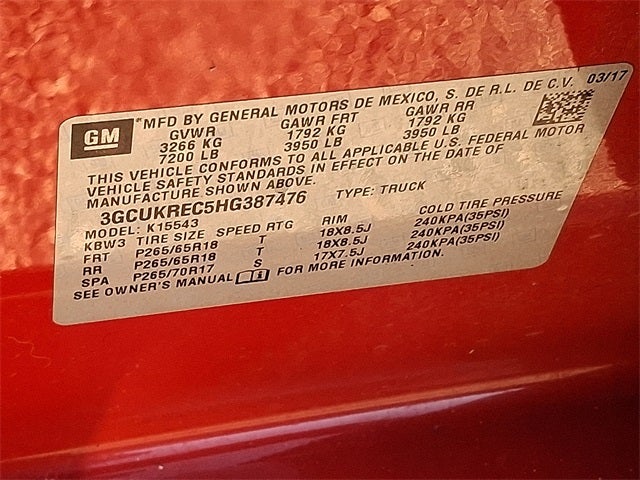 2017 Chevrolet Silverado 1500 LT LT2