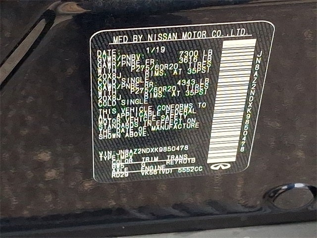 2019 INFINITI QX80 LUXE