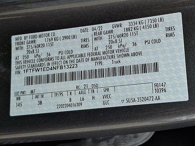 2022 Ford F-150 Platinum