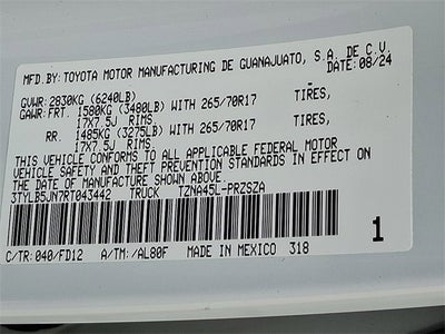 2024 Toyota Tacoma 4WD SR5