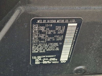 2019 INFINITI QX80 LUXE