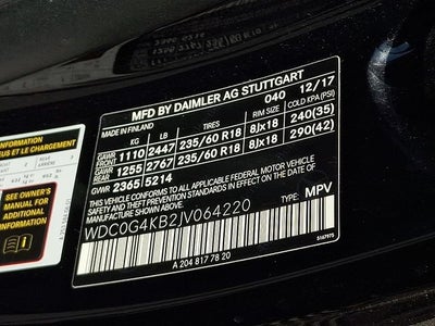 2018 Mercedes-Benz GLC GLC 300