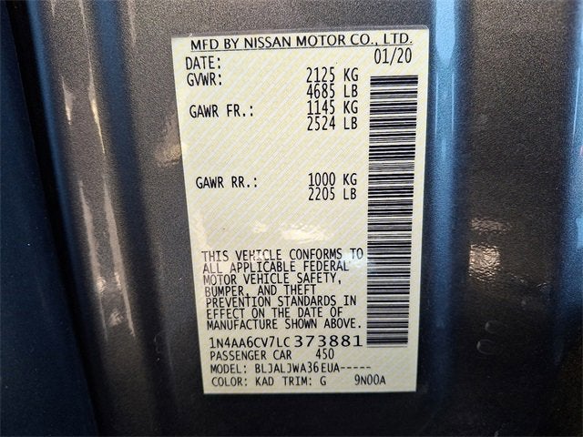 2020 Nissan Maxima SV Xtronic CVT