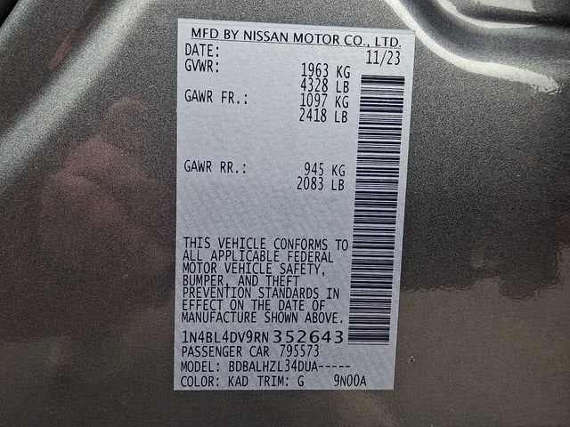 2024 Nissan Altima SV FWD