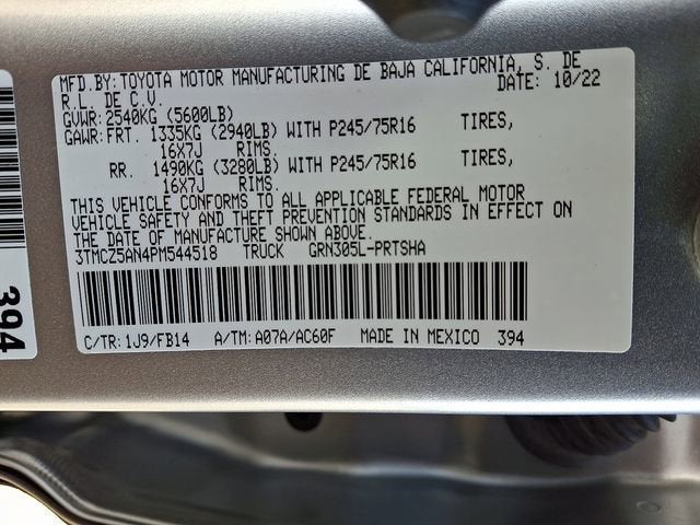 2023 Toyota Tacoma SR V6