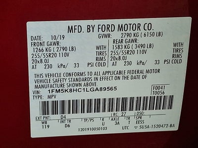 2020 Ford Explorer Platinum