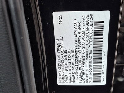 2022 Honda Accord Sedan Sport SE