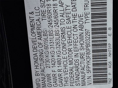 2023 Honda Ridgeline Black Edition