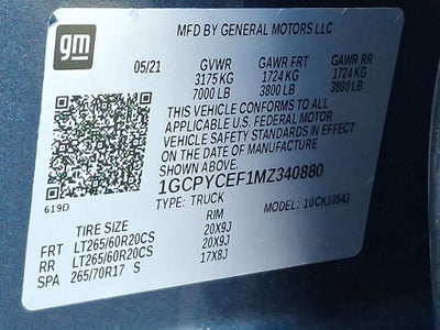 2021 Chevrolet Silverado 1500 Custom Trail Boss