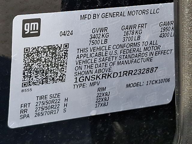 2024 Chevrolet Tahoe 4WD RST