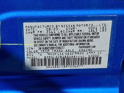 2024 Nissan Sentra SV Xtronic CVT