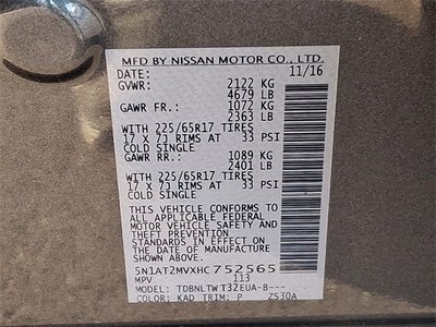 2017 Nissan Rogue SV