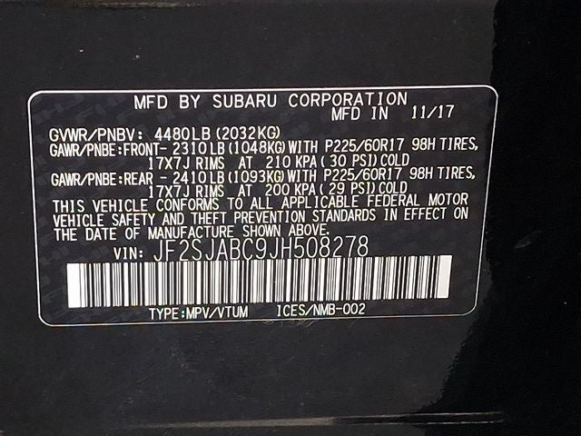 2018 Subaru Forester 2.5i